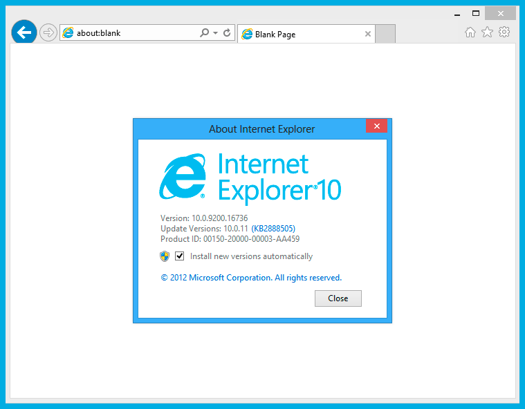 microsoft internet explorer 10 support