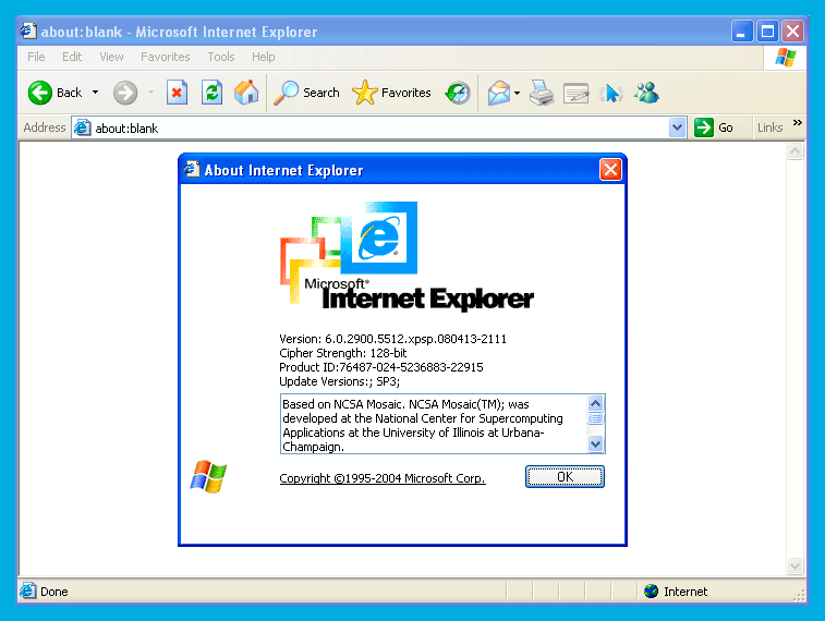 update internet explorer windows xp